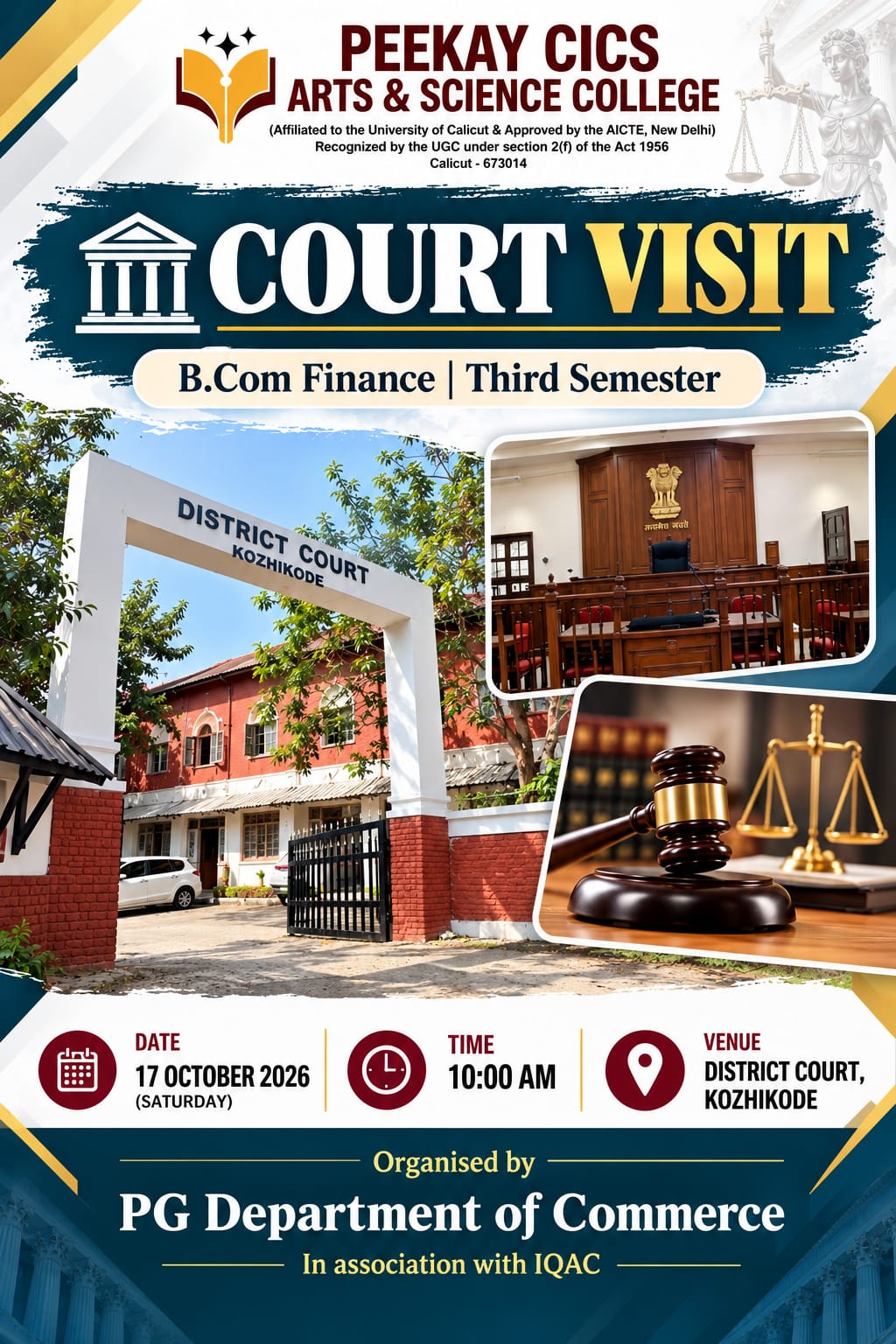 Court Visit – B.Com Finance, Third Semester