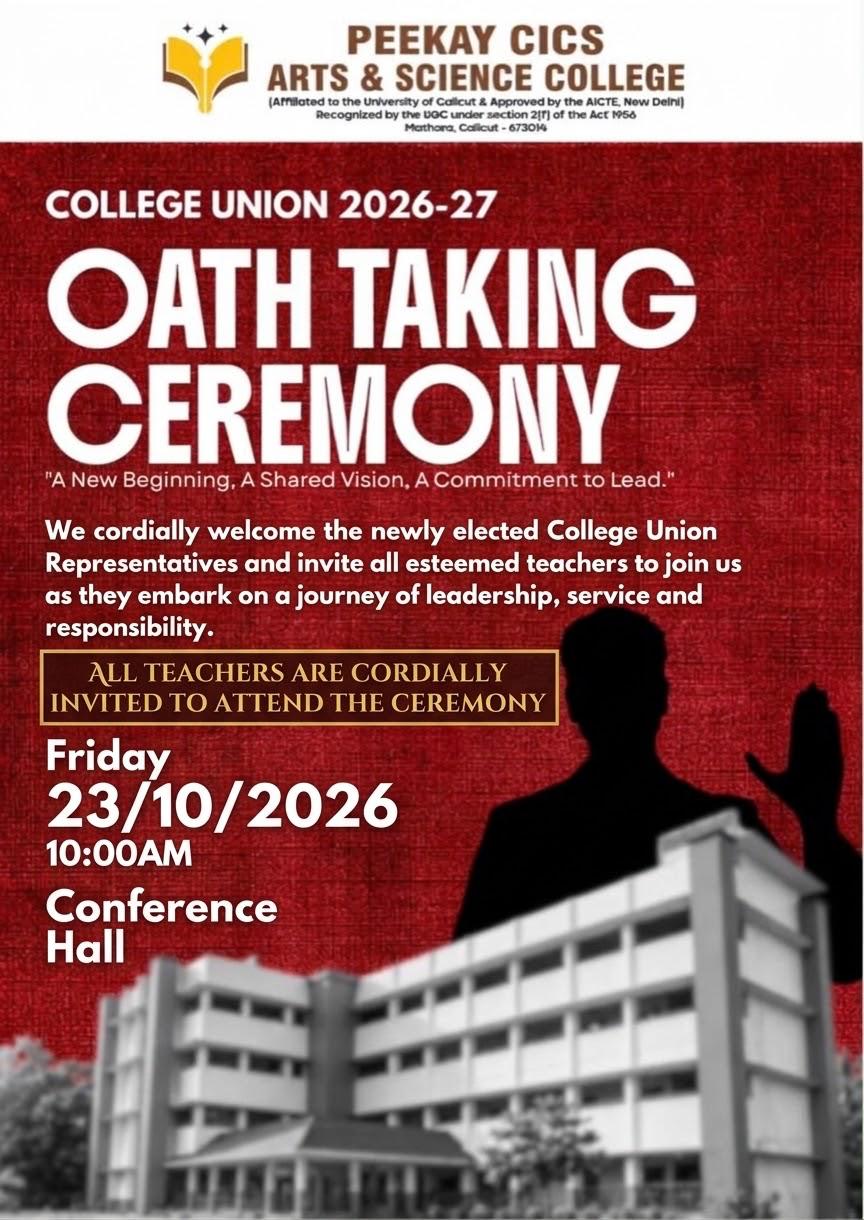 College Union Oath-Taking Ceremony 2026–27